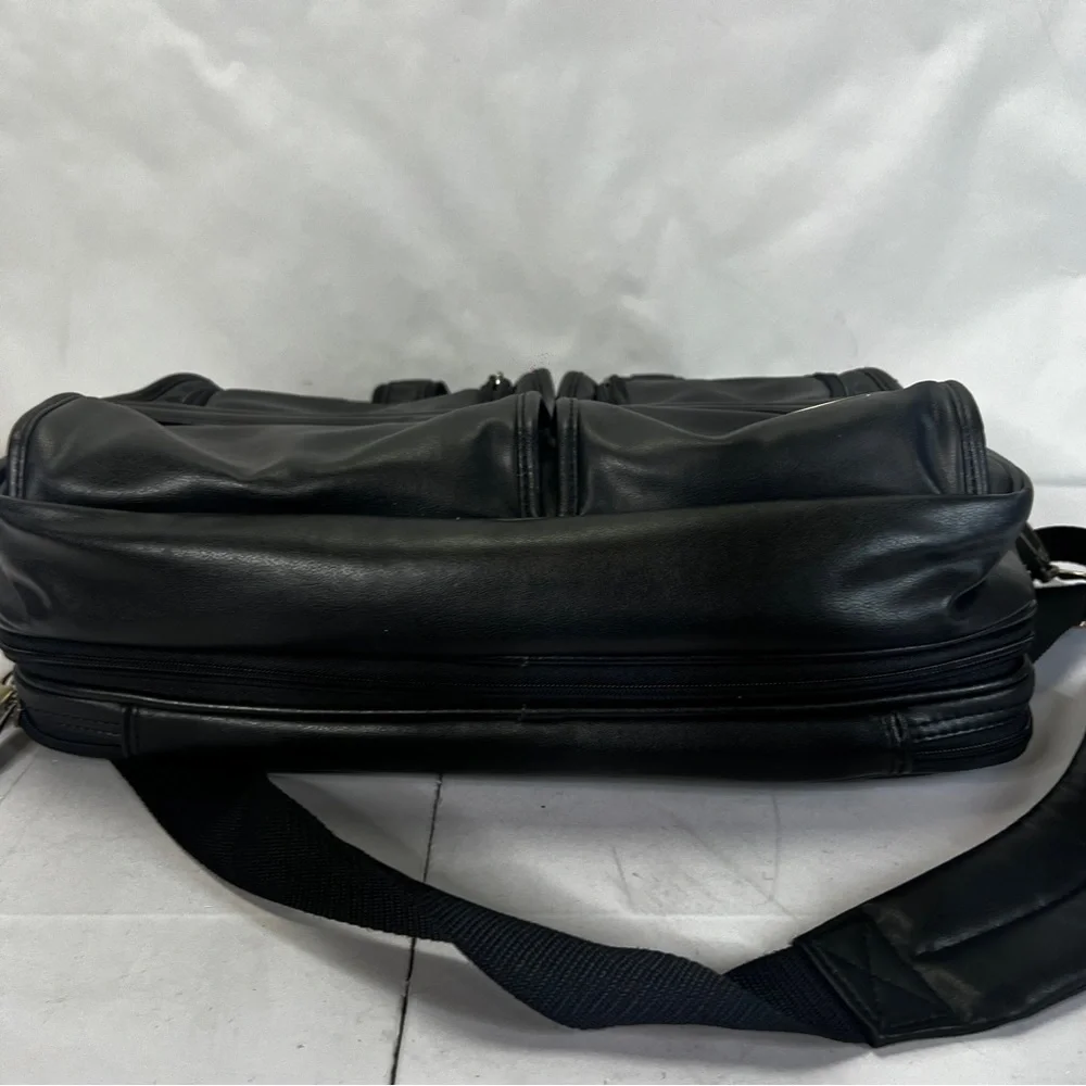 Samsonite 1910 Genuine Leather Laptop Work Briefcase Tote Bag w/strap